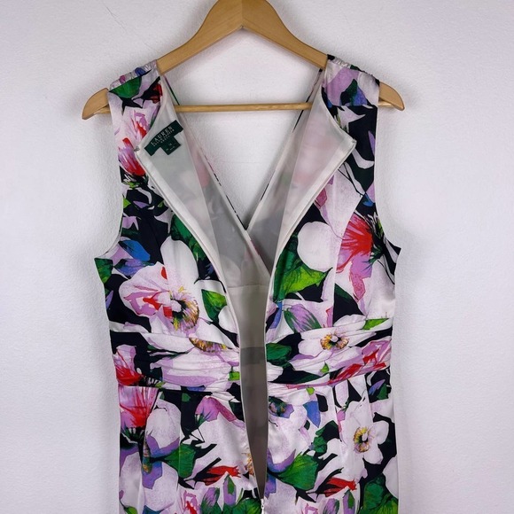 Lauren Ralph Lauren Floral Botanical Sleeveless Knee Length Dress Women's 14 - Picture 5 of 8